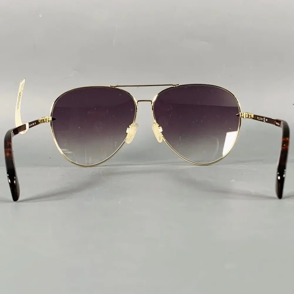 RAG & BONE Silver Metal Aviator Sunglasses